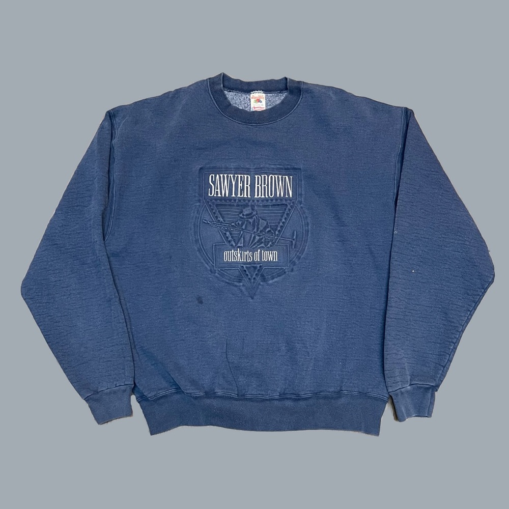 Vintage Sawyer Brown Outskirts of Town Crewneck Sweatshirt Men’s Size XL Band